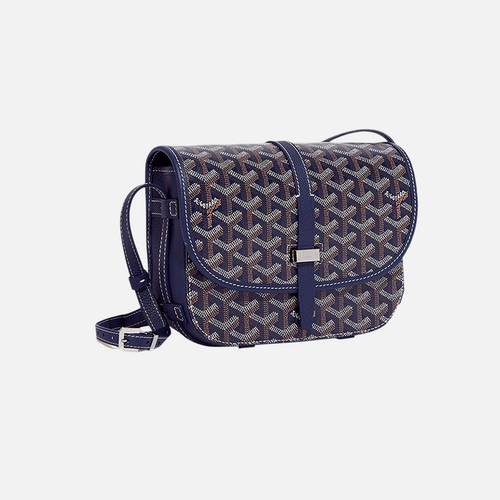 Goyard Goyardine Belvedere II Navy PM Messenger Bag