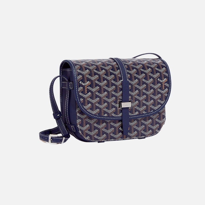 Goyard Goyardine Belvedere II Navy PM Messenger Bag