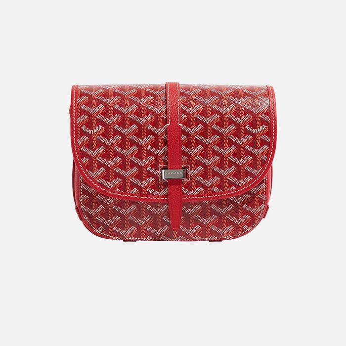 Goyard Goyardine Belvedere II Red PM Messenger Bag