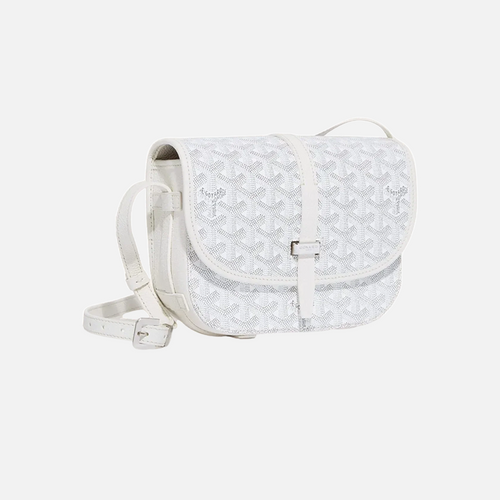 Goyard Goyardine Belvedere II White PM Messenger Bag