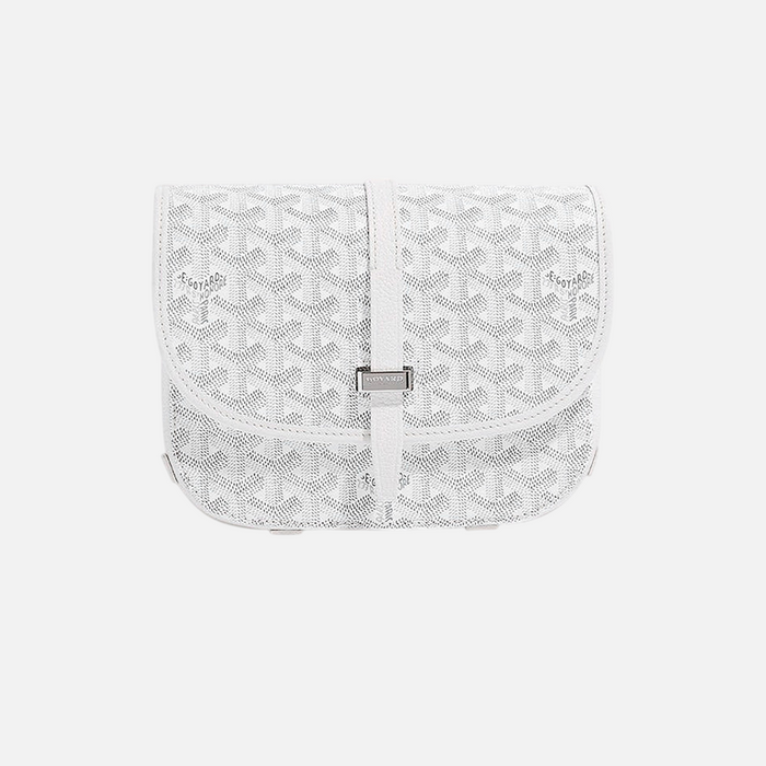 Goyard Goyardine Belvedere II White PM Messenger Bag