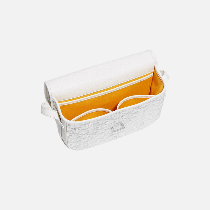 Goyard Goyardine Belvedere II White PM Messenger Bag