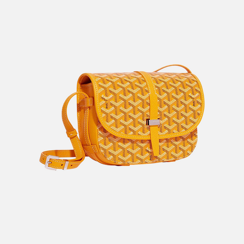 Goyard Goyardine Belvedere II Yellow PM Messenger Bag