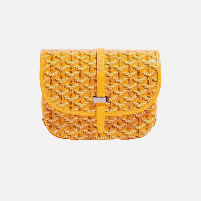 Goyard Goyardine Belvedere II Yellow PM Messenger Bag