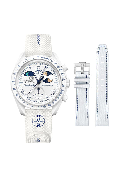 Swatch x Omega Bioceramic Moonswatch Mission to Earthphase – Moonshine Gold (SO33W701L) - 'LUNA FRÍA'