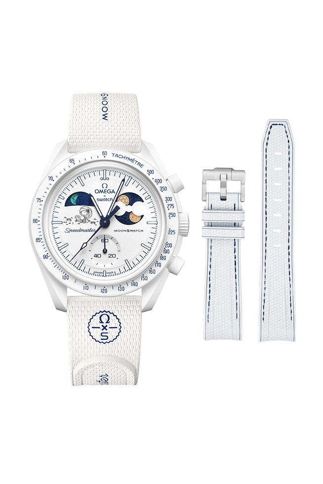Swatch x Omega Bioceramic Moonswatch Mission to Earthphase – Moonshine Gold (SO33W701L) - 'LUNA FRÍA'