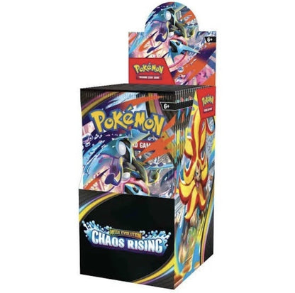 Pokémon TCG: Megaevolución — Caja de Medios Sobres de Chaos Rising (18 Sobres)