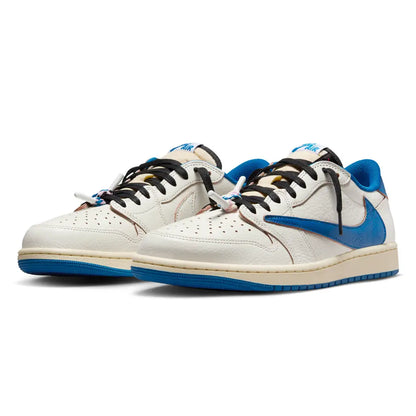 Air Jordan 1 Retro Low OG SP Travis Scott 'Fragment Sail Military Blue'
