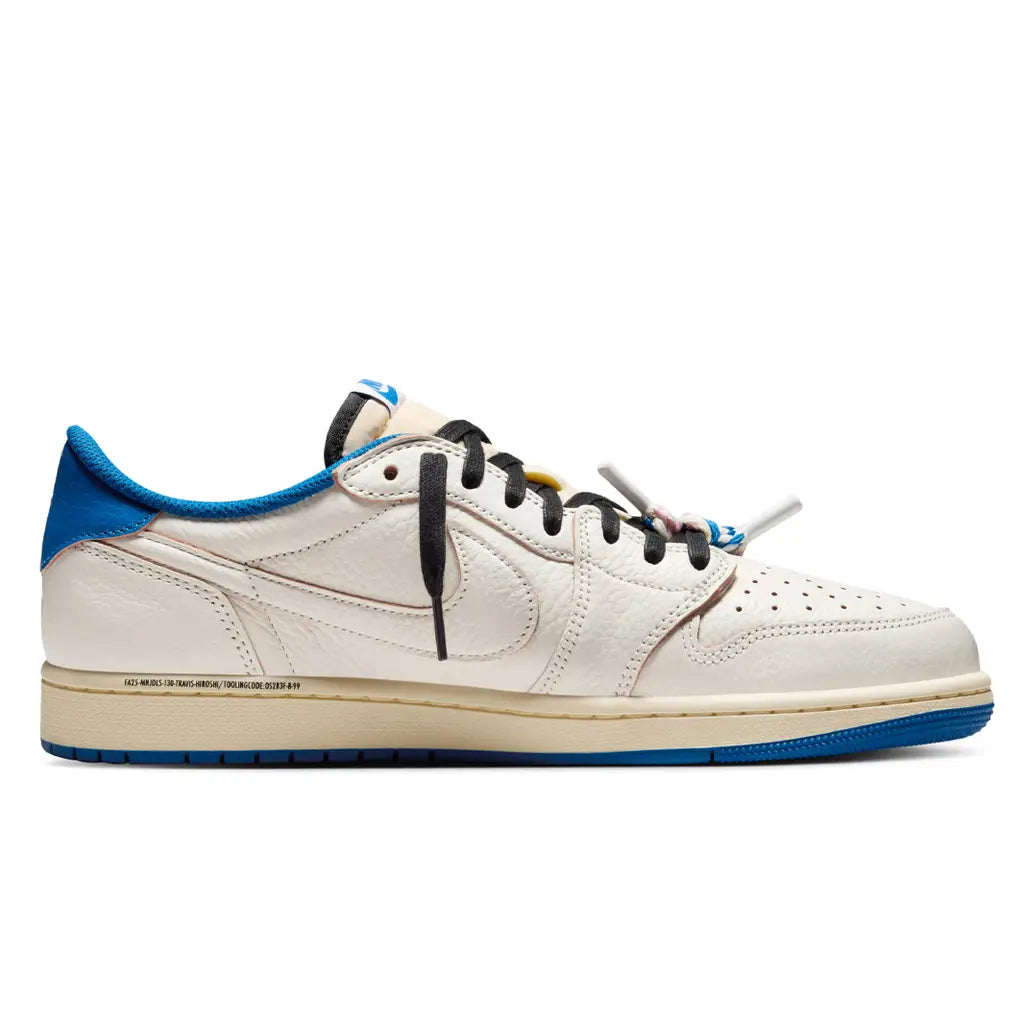 Air Jordan 1 Retro Low OG SP Travis Scott 'Fragment Sail Military Blue'